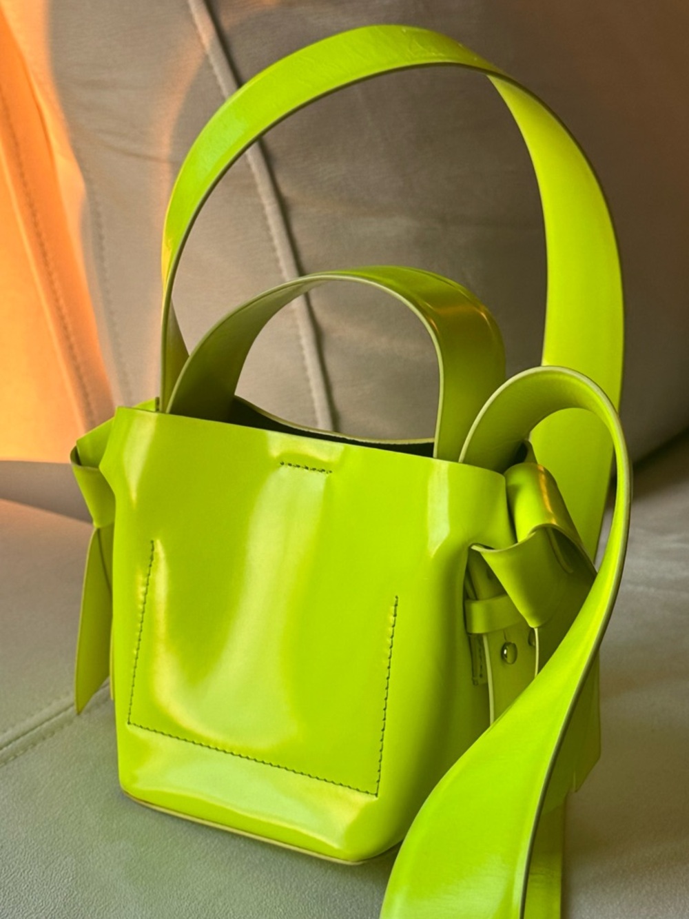Acne Studios Leather Neon Micro Musubi - Picture 14 of 15